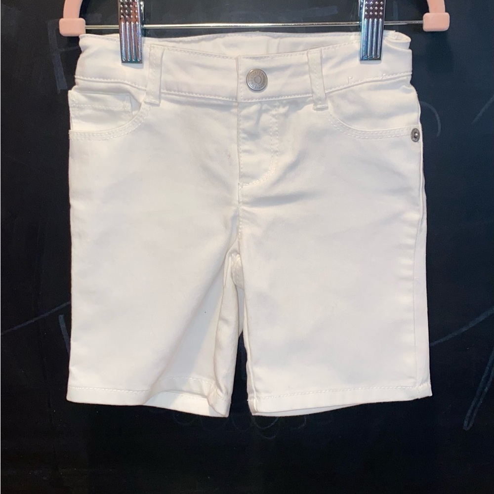 Gymboree Girls Classic Solid White Denim Bermuda Shorts Size 4